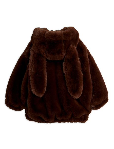 Pelliccia sintetica marrone per bambina Mini Rodini 2671011216 BROWN 