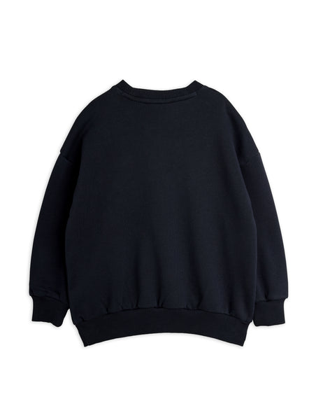Felpa nera con applicazione per neonati e bambini Mini Rodini 2672010299 BLACK 