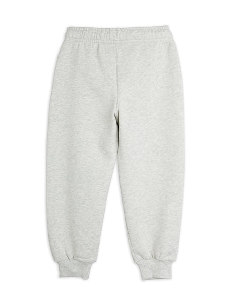 Pantalone in felpa grigio con ricamo per neonati e bambini Mini Rodini 2673011194 GREY 