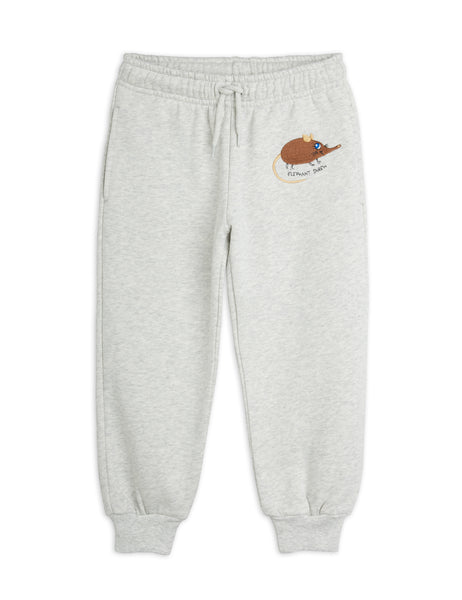 Pantalone in felpa grigio con ricamo per neonati e bambini Mini Rodini 2673011194 GREY 