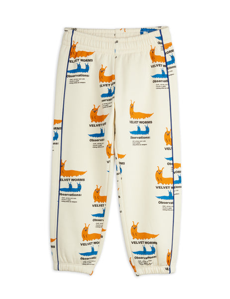 Pantalone in felpa panna con stampa all over per neonato e bambino Mini Rodini 2673011800 MULTI 