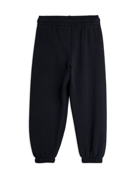 Pantalone in felpa nero con applicazione per neonati e bambini Mini Rodini 2673012099 BLACK 