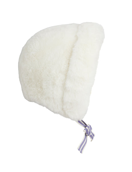 Cappello bianco in ecopelliccia per neonata e bambina Mini Rodini 2676511911 OFF-WHITE 
