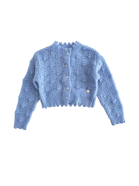Cardigan ceruleo per neonata e bambina Miss Grant MG1728 CERUL 