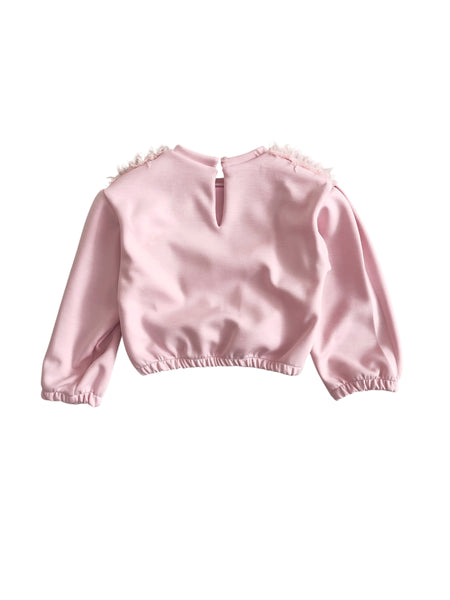 Felpa rosa con piume per neonata e bambina Miss Grant MG1770 CHERR 