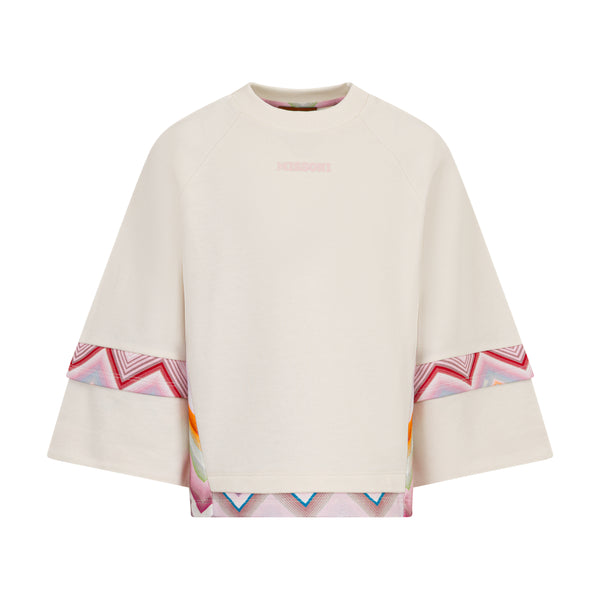 Felpa burro con logo per bambina Missoni MZ4A40-Z3183 102MC 