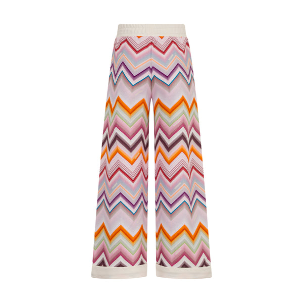 Pantaloni burro con stampa zig zag multicolor per bambina Missoni MZ6A30-Z3183 102MC 