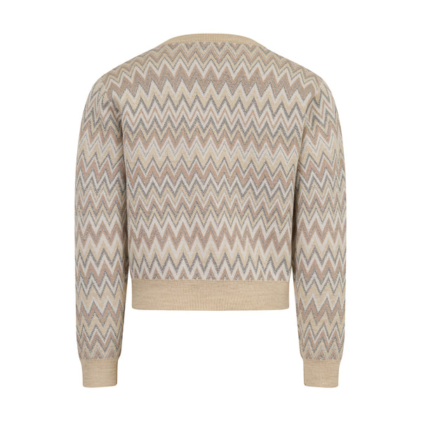 Maglia beige e argento per bambina Missoni MZ9A50-W0028 872AG 