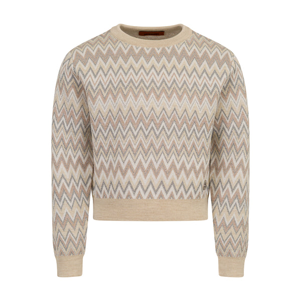 Maglia beige e argento per bambina Missoni MZ9A50-W0028 872AG 