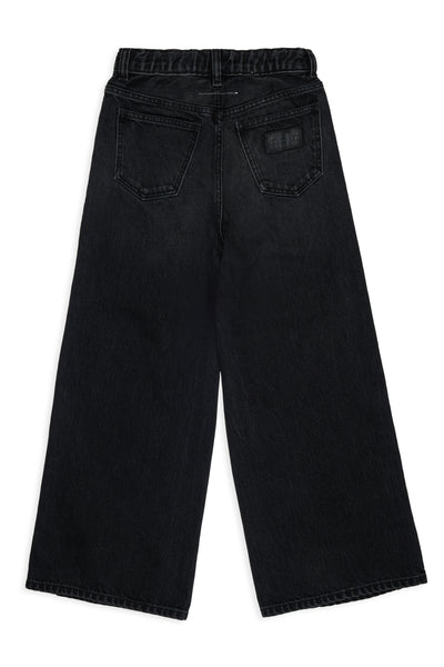 Jeans in denim nero con dettagli per bambina MM6 Maison Margiela M60209 M602 