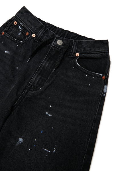 Jeans in denim nero con dettagli per bambina MM6 Maison Margiela M60209 M602 