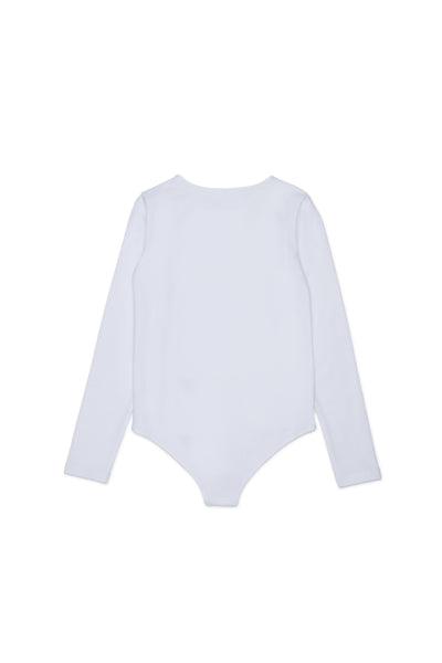 Body bianco con logo per bambina MM6 Maison Margiela M60911 M6100 