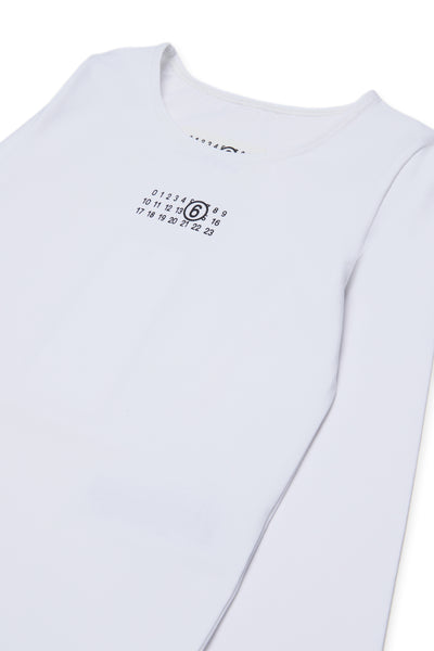 Body bianco con logo per bambina MM6 Maison Margiela M60911 M6100 
