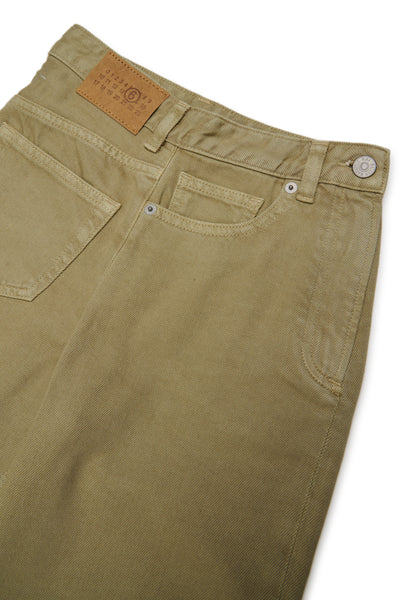 Jeans in denim verde oliva per bambini MM6 Maison Margiela M60969 M6516 