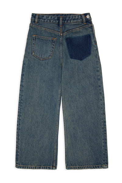Jeans in denim blu con dettagli per bambini MM6 Maison Margiela M61034 M601 