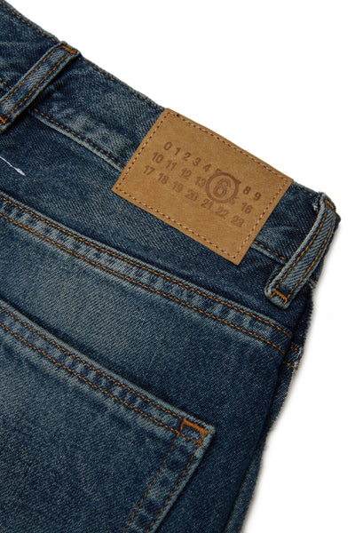 Jeans in denim blu con dettagli per bambini MM6 Maison Margiela M61038 M601 
