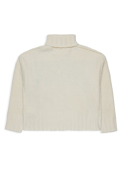 Maglia panna collo alto con logo per bambini MM6 Maison Margiela M61048 M6101 