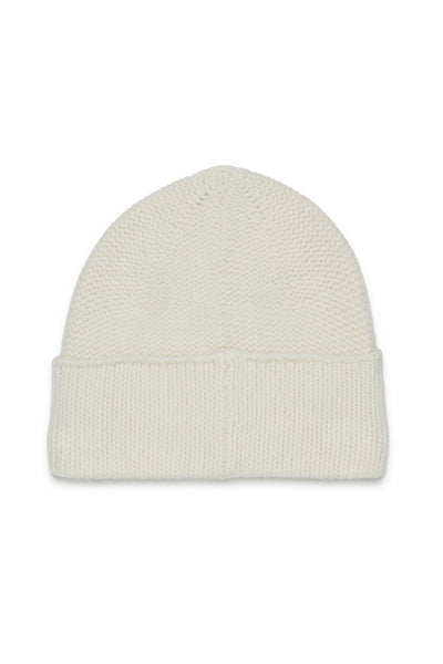 Berretto misto lana panna con logo per bambini MM6 Maison Margiela M61051 M6101 