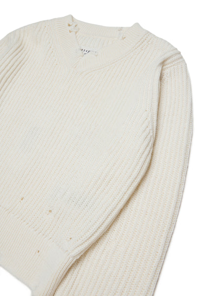 Maglia panna con dettagli per bambini MM6 Maison Margiela M61057 M6101 