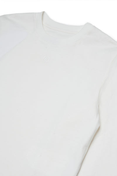 T-shirt bianca con logo per bambini MM6 Maison Margiela M61071 M6102 