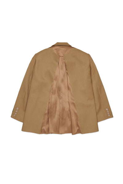 Giacca sabbia con logo per bambina MM6 Maison Margiela M61076 M6714 