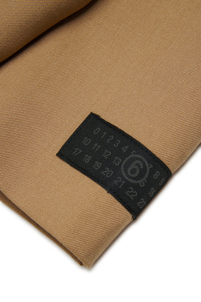 Giacca sabbia con logo per bambina MM6 Maison Margiela M61076 M6714 