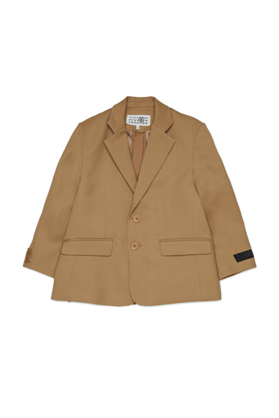 Giacca sabbia con logo per bambina MM6 Maison Margiela M61076 M6714 