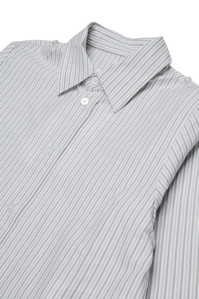 Camicia cropped a righe con logo per bambina MM6 Maison Margiela M61094 M6913 