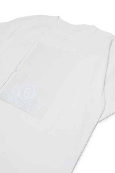 T-shirt bianca con logo per bambino MM6 Maison Margiela M61125 M6102 