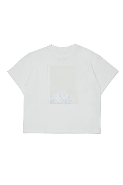T-shirt bianca con logo per bambino MM6 Maison Margiela M61125 M6102 