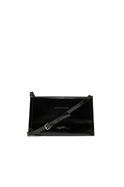 Borsa nera lucida con logo per bambina MM6 Maison Margiela M61142 M6900 