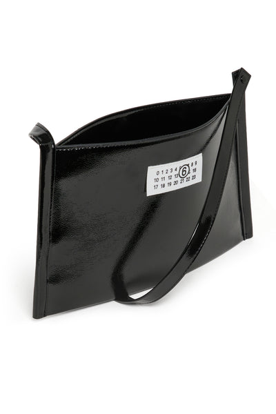 Borsa nera lucida con logo per bambina MM6 Maison Margiela M61142 M6900 