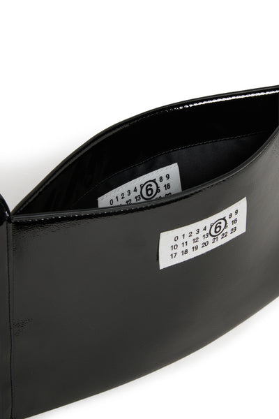 Borsa nera lucida con logo per bambina MM6 Maison Margiela M61142 M6900 
