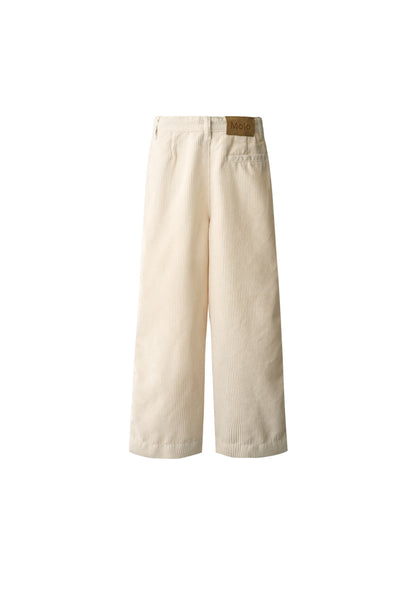Pantaloni a costine in velluto bianco panna per bambino Molo ALAINE 2444 