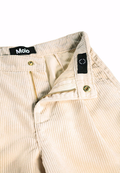 Pantaloni a costine in velluto bianco panna per bambino Molo ALAINE 2444 