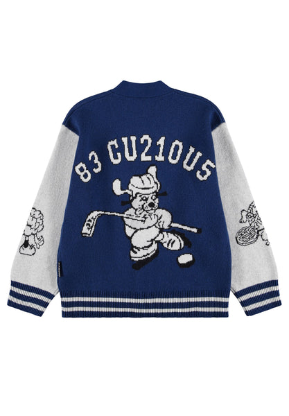 Cardigan blu e bianco per bambino Molo BERTEL 9757 
