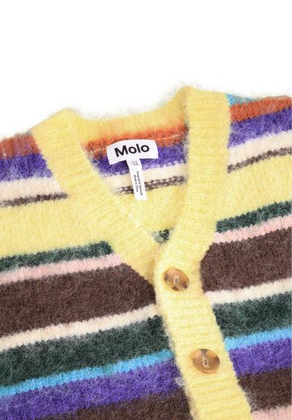 Cardigan in maglia a righe multicolor per bambina Molo BRUTUS 5755 