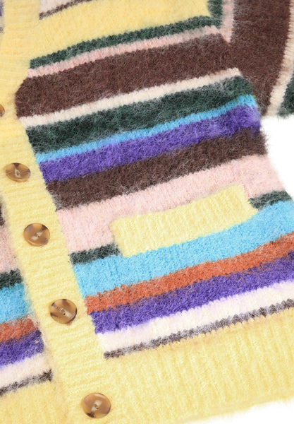 Cardigan in maglia a righe multicolor per bambina Molo BRUTUS 5755 