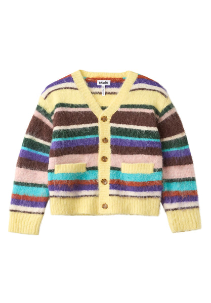 Cardigan in maglia a righe multicolor per bambina Molo BRUTUS 5755 
