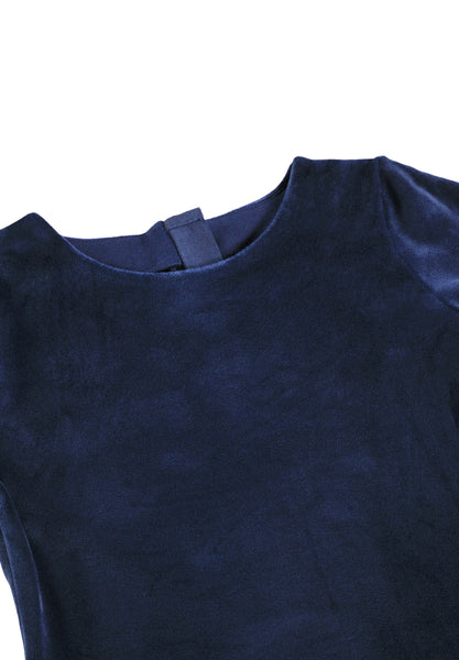 Abito in velluto blu oceano per neonata e bambina Molo CAMI 2292 