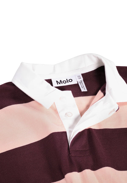 Abito a righe rosa e prugna per bambina Molo CARLOTT 5016 