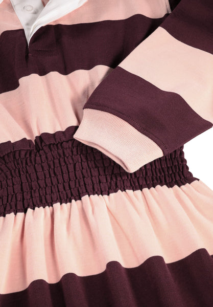 Abito a righe rosa e prugna per bambina Molo CARLOTT 5016 