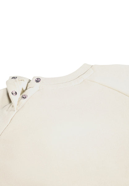 Felpa beige con ricamo per neonati Molo DISC 8955 