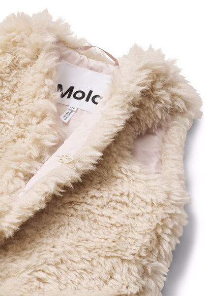 Cardigan smanicato sabbia per bambina Molo HATCHA 5645 
