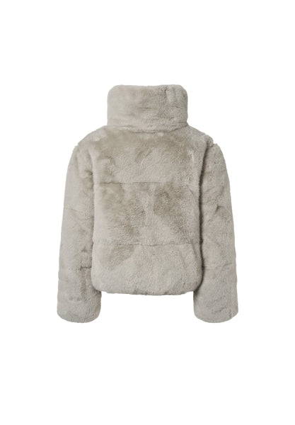Giubbino in eco pelliccia grigio per bambina Molo HAVI 2949 