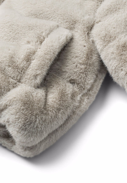 Giubbino in eco pelliccia grigio per bambina Molo HAVI 2949 