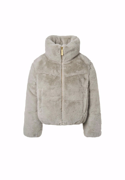 Giubbino in eco pelliccia grigio per bambina Molo HAVI 2949 