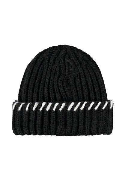 Cappello in maglia nero condettagli bianchi per bamboni Molo KARINA 0099 