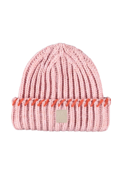 Cappello in maglia rosa con dettagli arancione per bambina Molo KARINA 8882 
