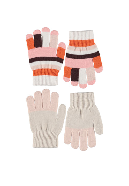 Guanti a righe multicolor per bambina Molo KEI 5645 